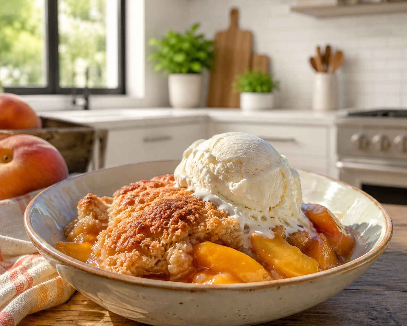 **New** Peach cobbler